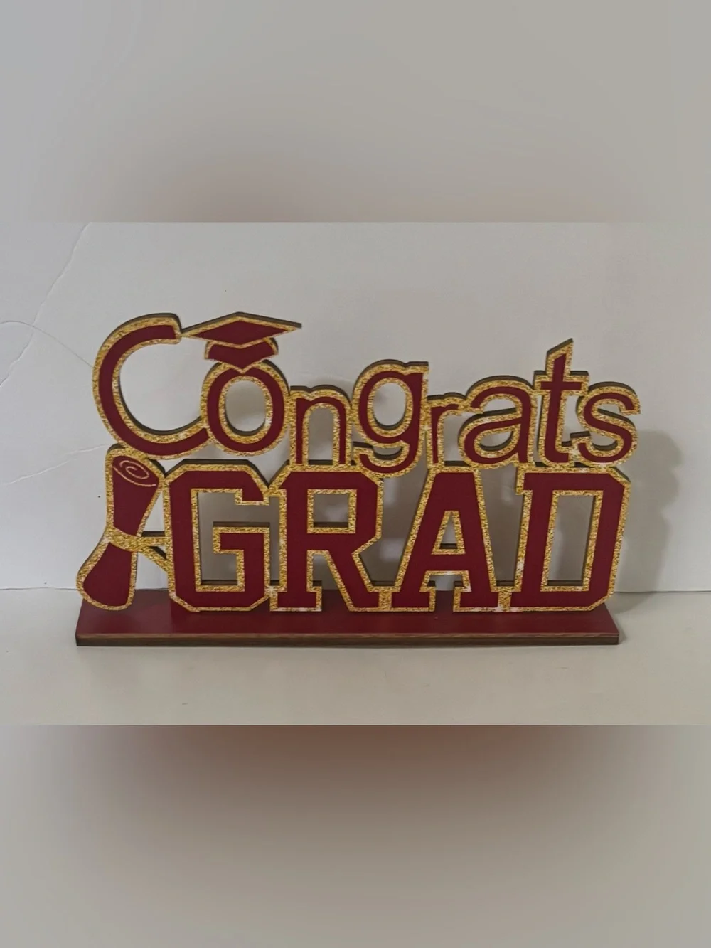 Graduation table signs 4 total & 2 banners maroon & gold